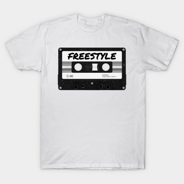 Retro 80s Music Freestyle Mixtape T-Shirt by musicgeniusart